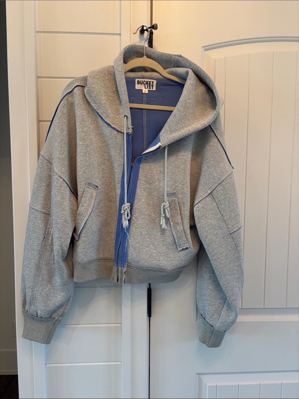 BUCKETLIST Scuba GrayBlue Zip Hoodie